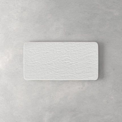 manufacture rock rectangular serving plate - blanc