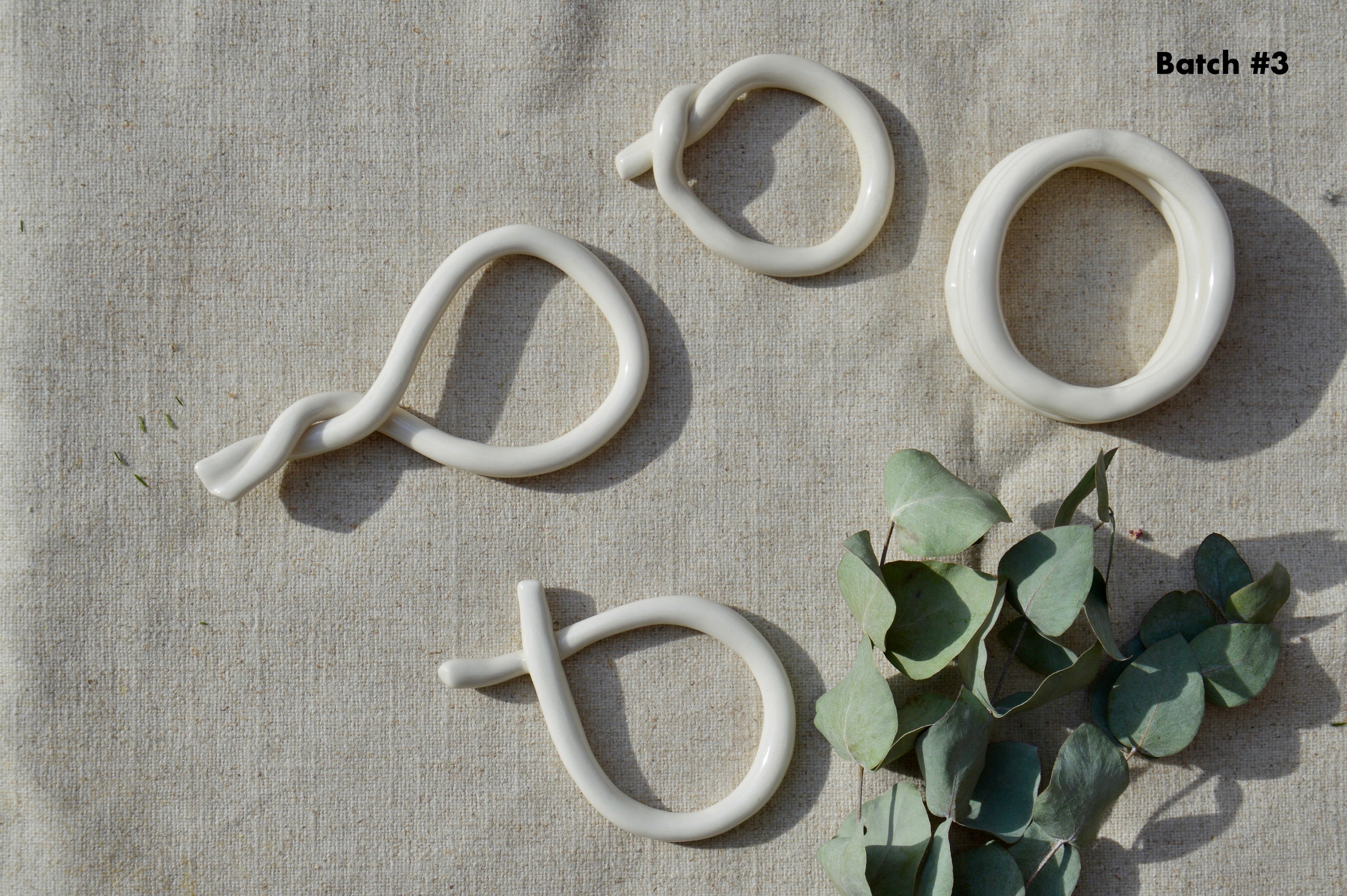 handcrafted porcelain napkin rings