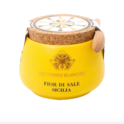 Les Terres Blanches - fior di sale Sicilia  (fleur de sel) - with spoon