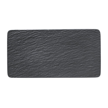 manufacture rock rectangular serving plate - black