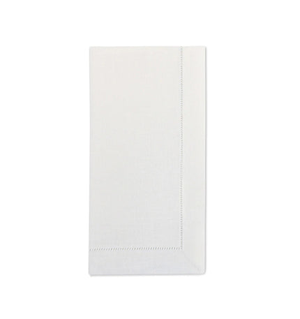 serviettes de table classiques - 100% lin - blanc